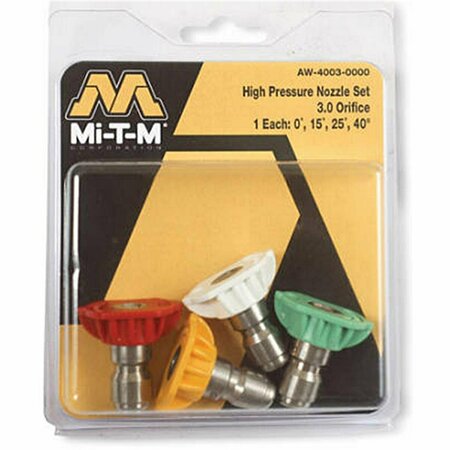 MI-T-M AW-4035-0000 3.5 Orifice High Pressure Spray Nozzle, Pack 4 MI574035